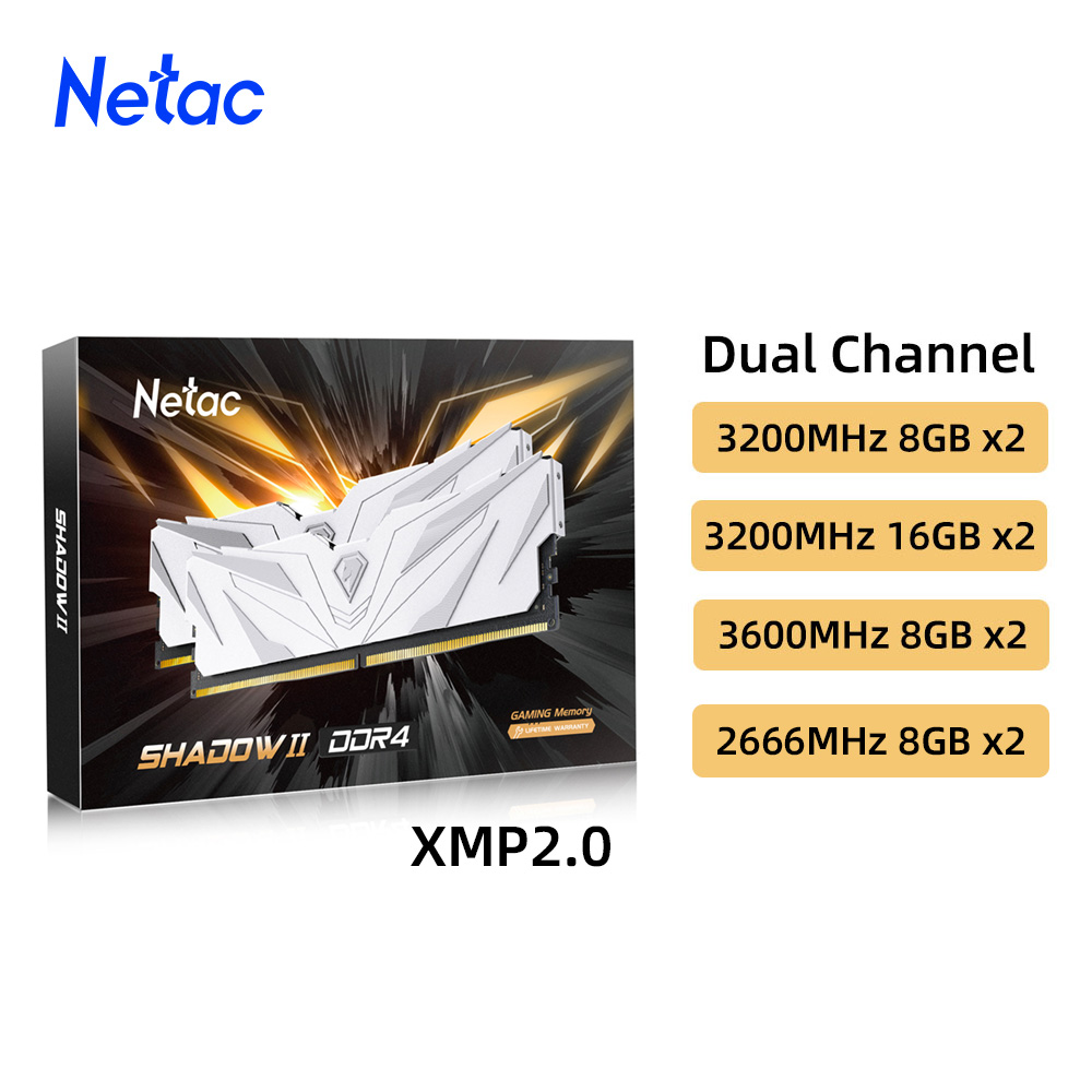 Ddr4 3200 16Gb - Netac RAM Pamięć DDR4 8GBX2 16GBX2