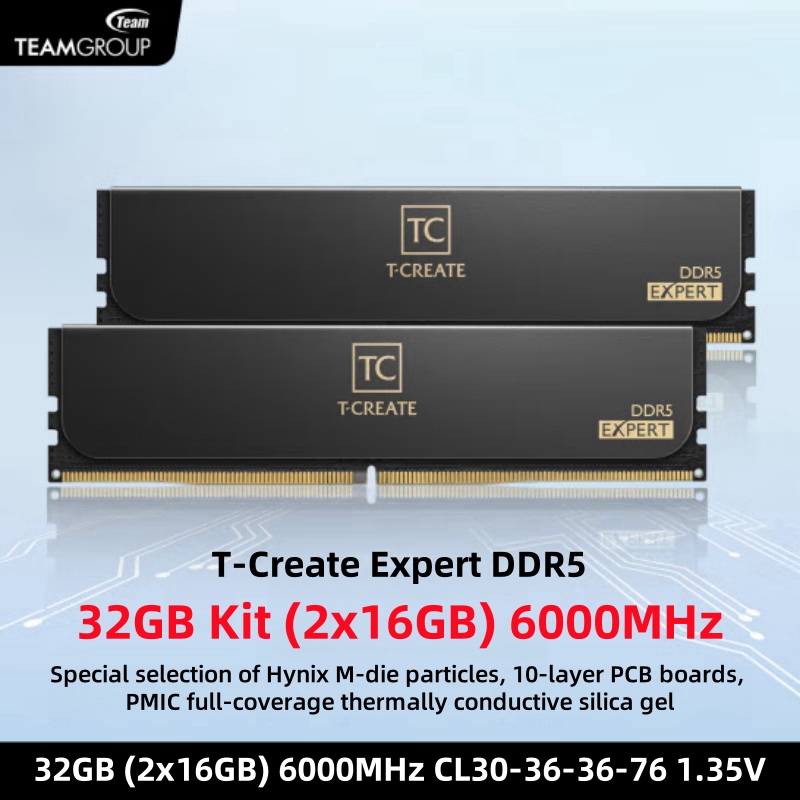 Ram Memory Module - TEAMGROUP T-Create Expert CL30 Overclocking 10L