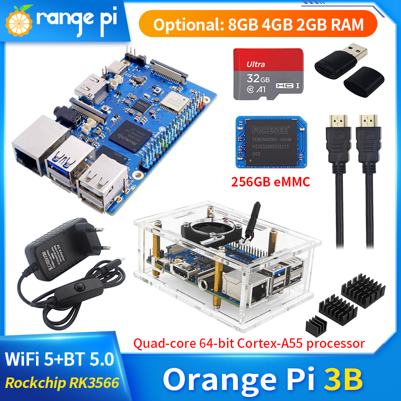 Ram Memory Module - Pomarańczowy Pi 3B 8GB 4GB 2GB