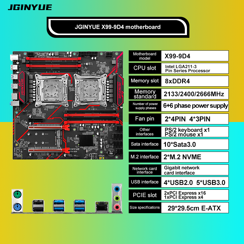 JGINYUE X99‑9D4 Dual LGA2011‑3 – Ecc Ram Server recenzja i cena